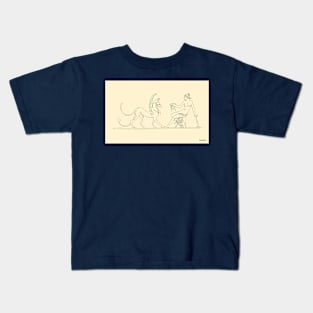 Woman and Griffin_01 Kids T-Shirt